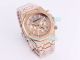 Copy AP Royal Oak Chronograph Frosted Gold Watch Rose Gold Diamond Dial (3)_th.jpg